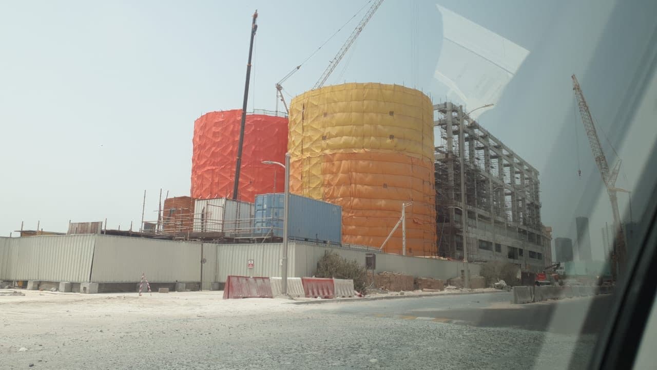 District cooling plant under construction