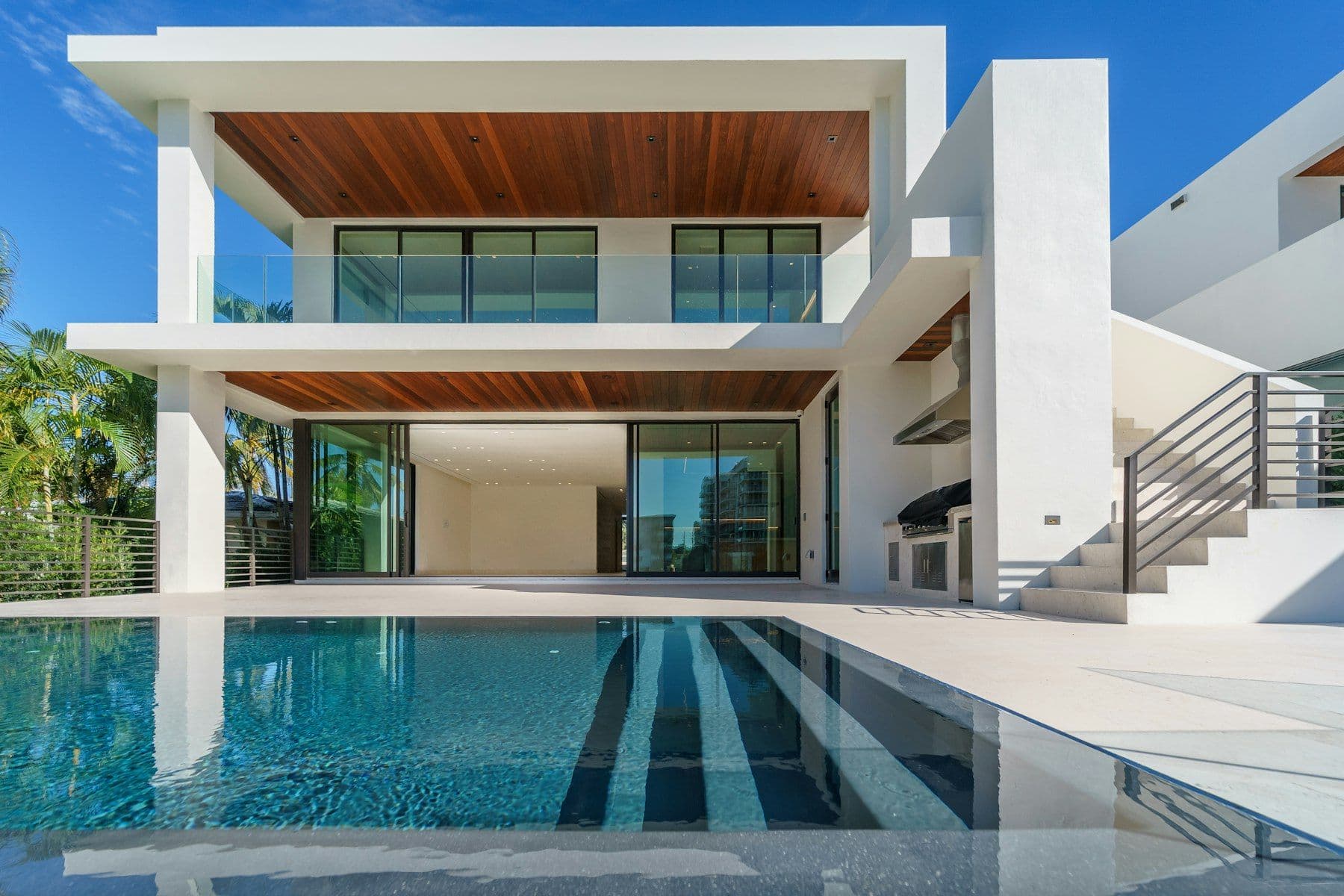 Modern white villa development